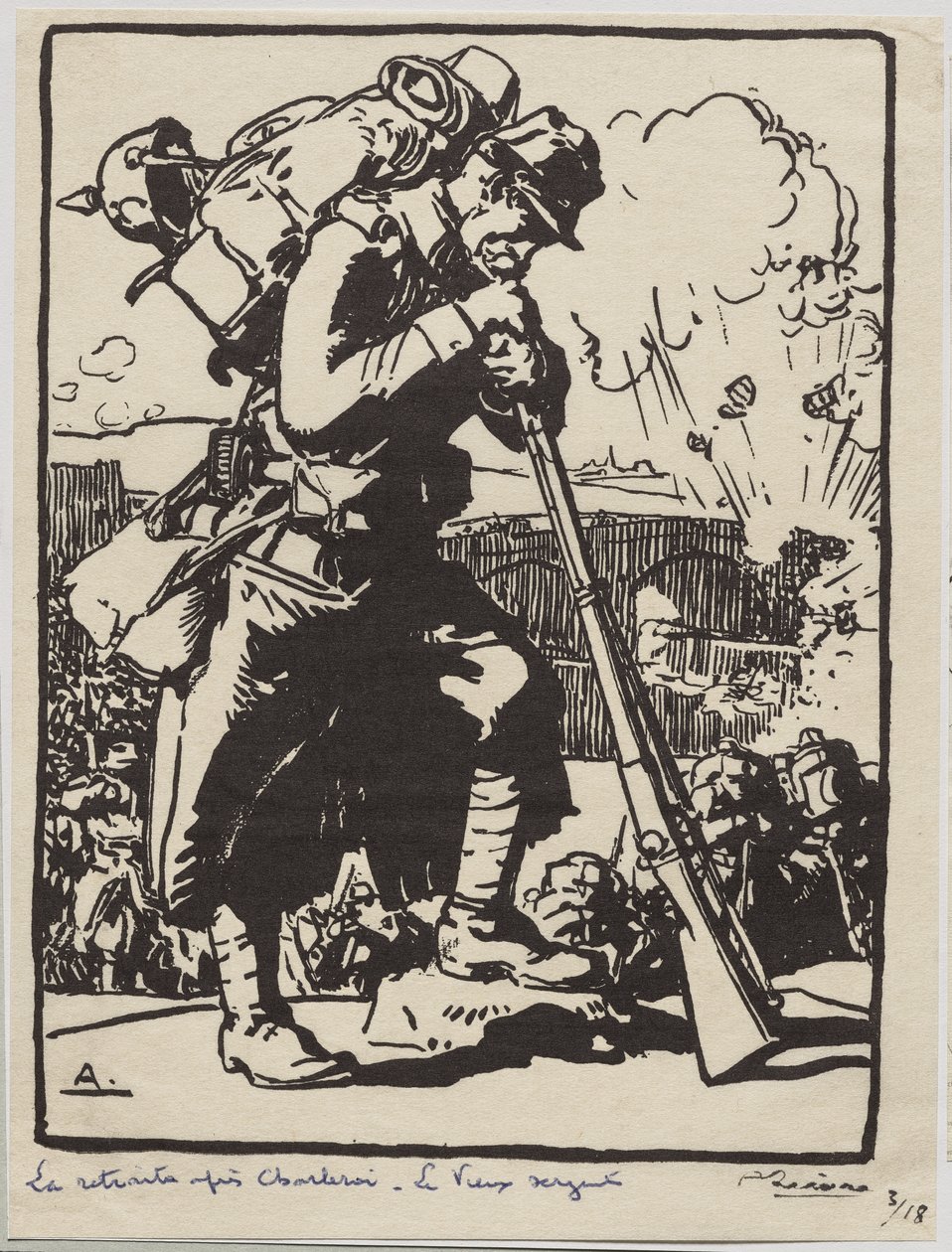 Der Rückzug nach Charleroi von Auguste Louis Lepère