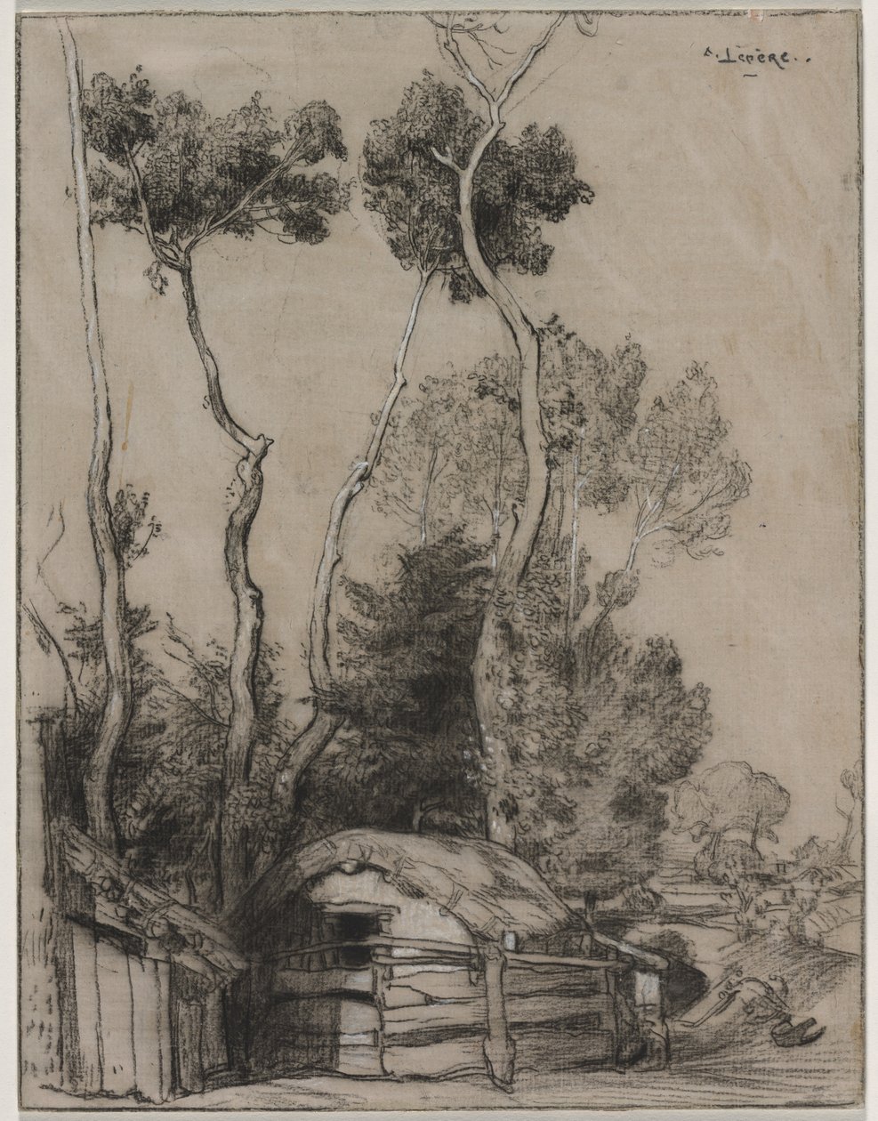 Landschaft mit Hütten von Auguste Louis Lepère