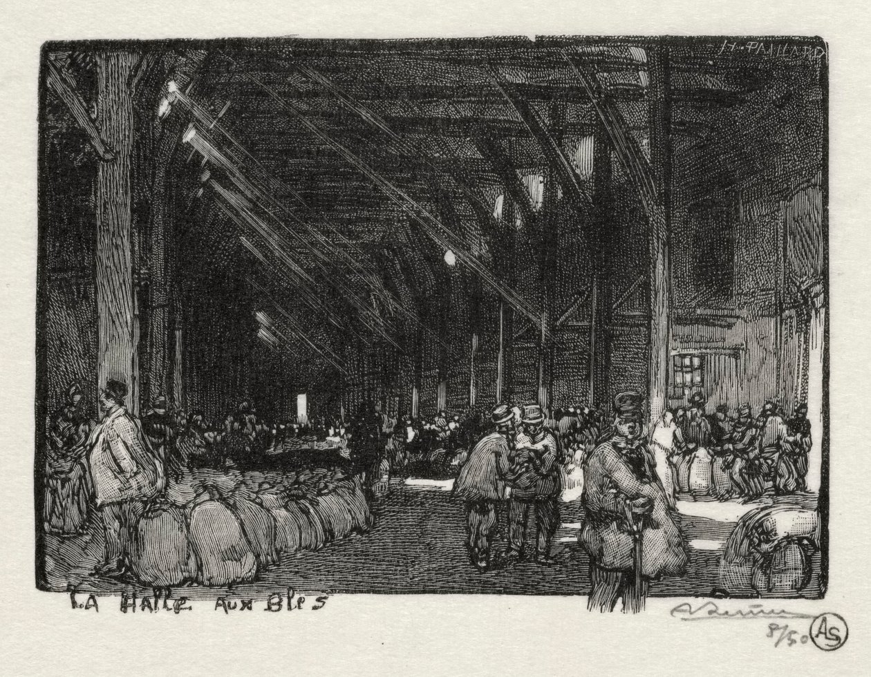 Rouen Illustré: La Halle aux Blés, 1896 von Auguste Louis Lepère