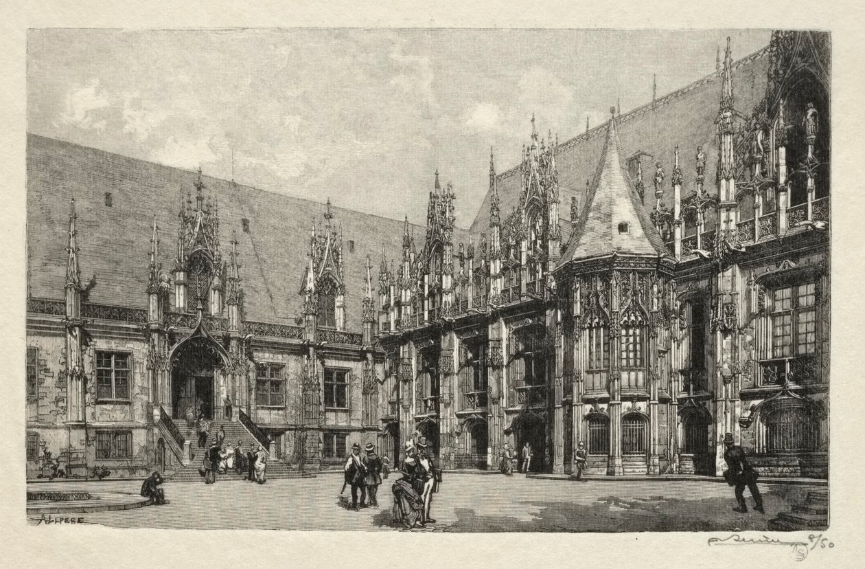 Rouen Illustré: Der Justizpalast, 1896 von Auguste Louis Lepère
