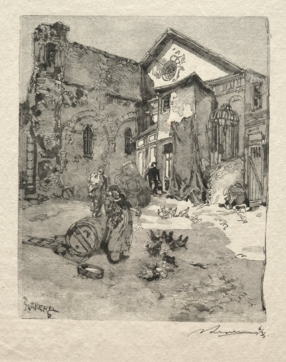 St. Julien le Pauvre: Das Portal von Auguste Louis Lepère