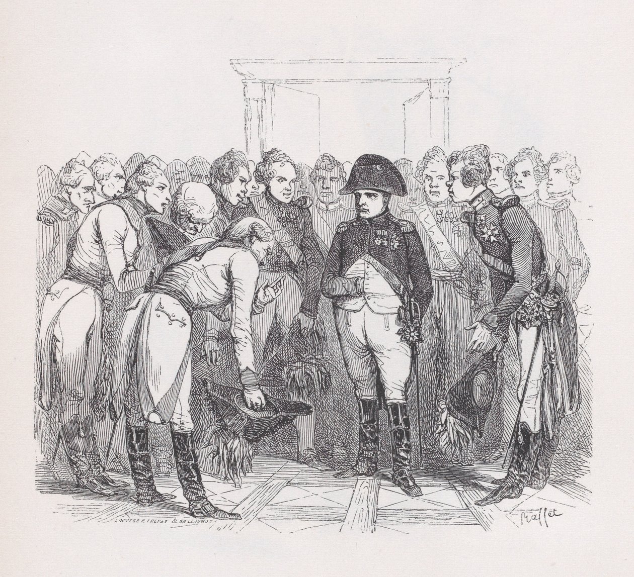 Der Gott der guten Menschen aus den Gesammelten Werken von Béranger, 1836. Schöpfer: Auguste Raffet, Lacoste, Eugène Guillaumot von Auguste Raffet, Lacoste, Eugène Guillaumot