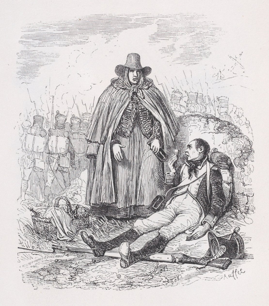 Die Vivandière aus Die vollständigen Werke von Béranger von Auguste Raffet