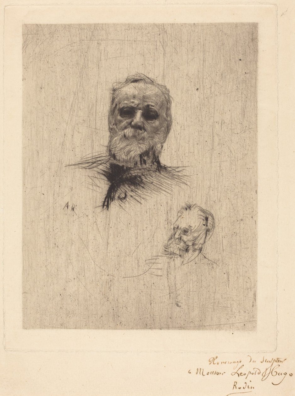 Victor Hugo, von vorne von Auguste Rodin