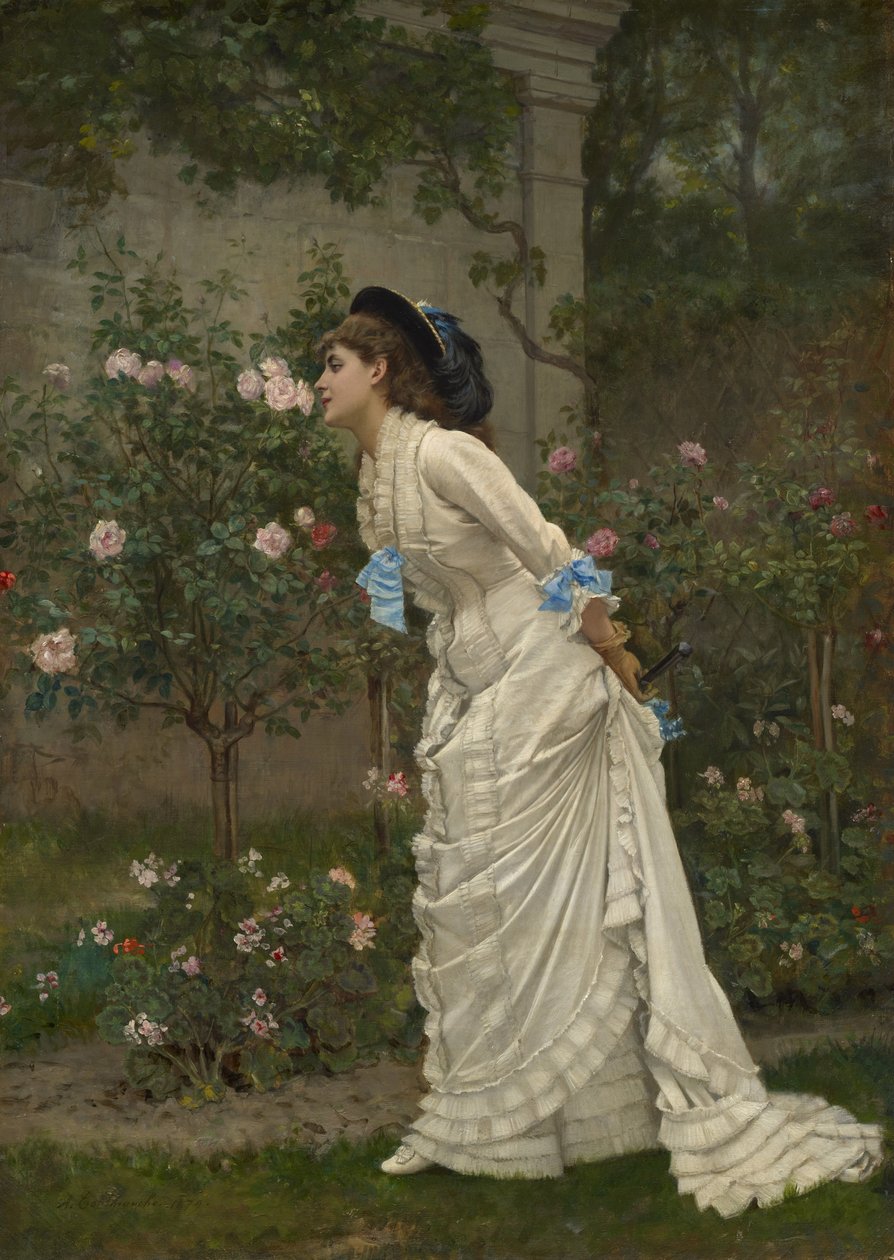 Frau und Rosen, 1879 von Auguste Toulmouche