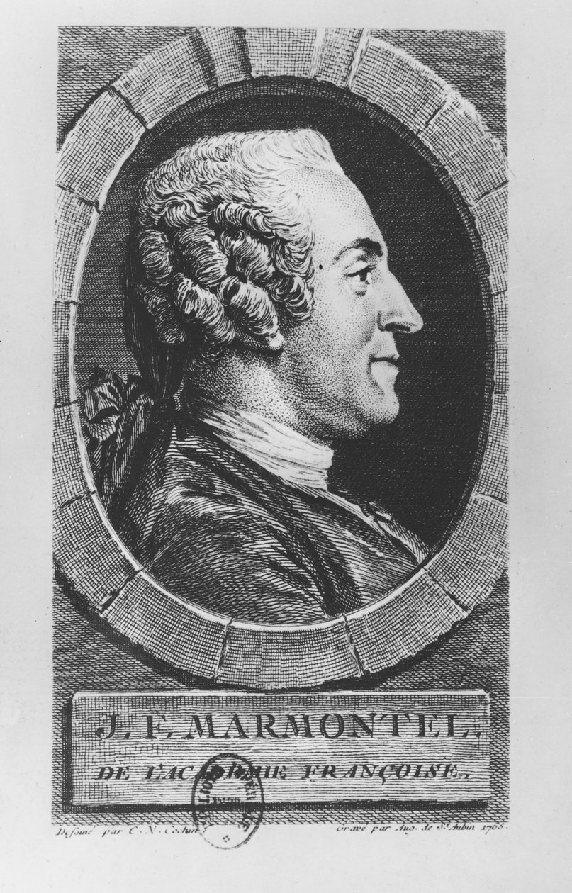 Porträt von Jean François Marmontel, 1765 von Augustin de Saint Aubin