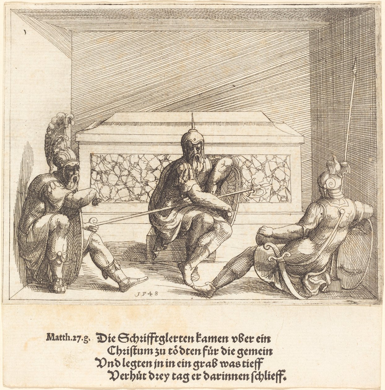 Christus im Grab von Augustin Hirschvogel