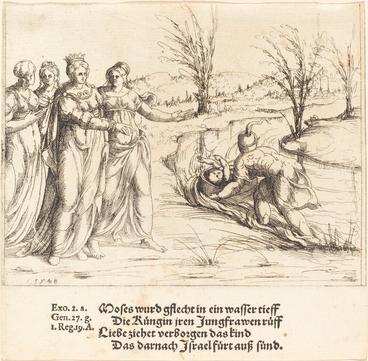 Das Auffinden des Moses von Augustin Hirschvogel