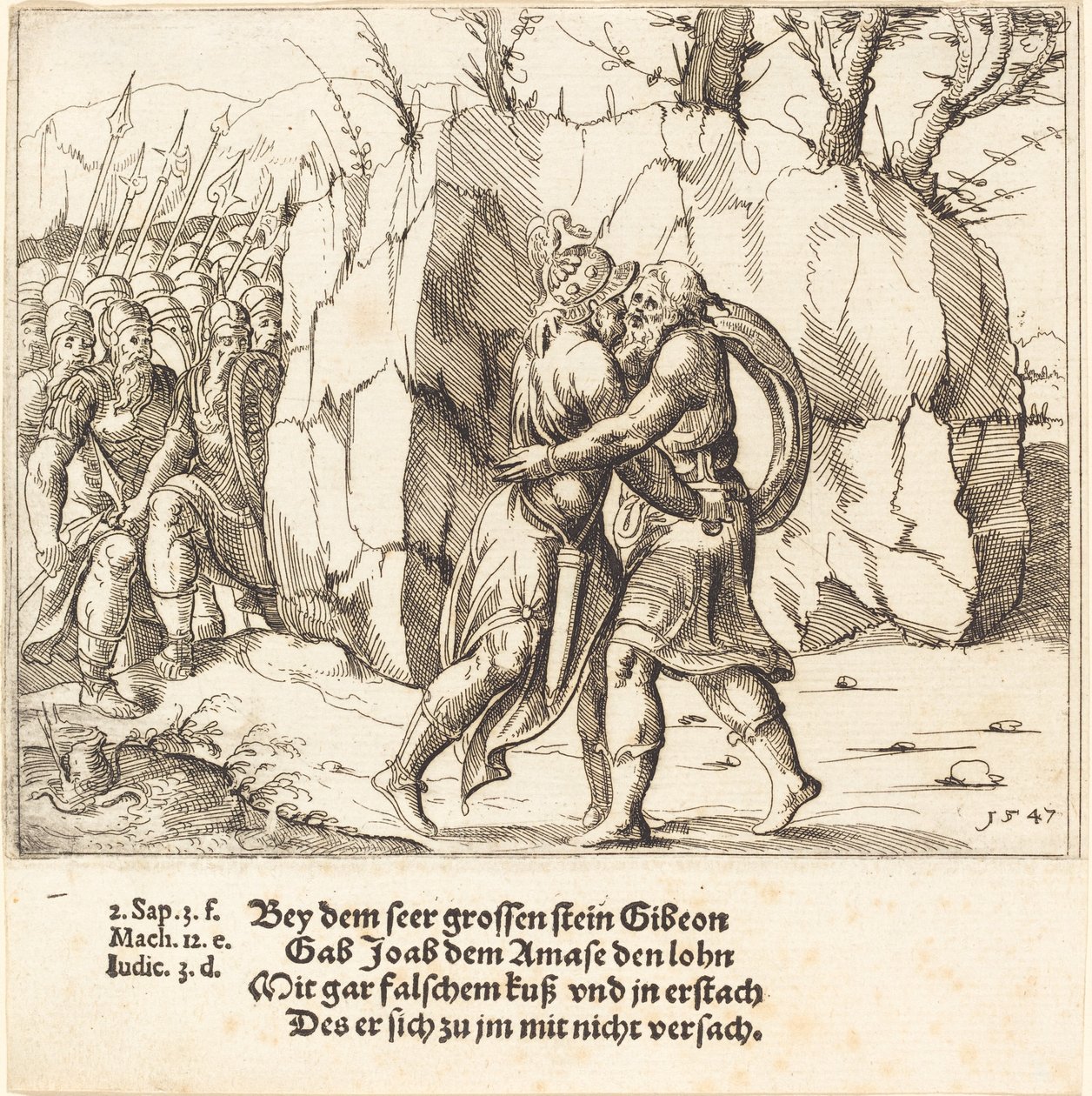 Joab verrät Abner von Augustin Hirschvogel