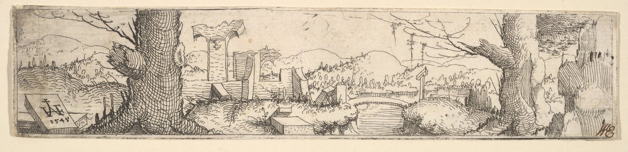 Landschaft, 1545 von Augustin Hirschvogel