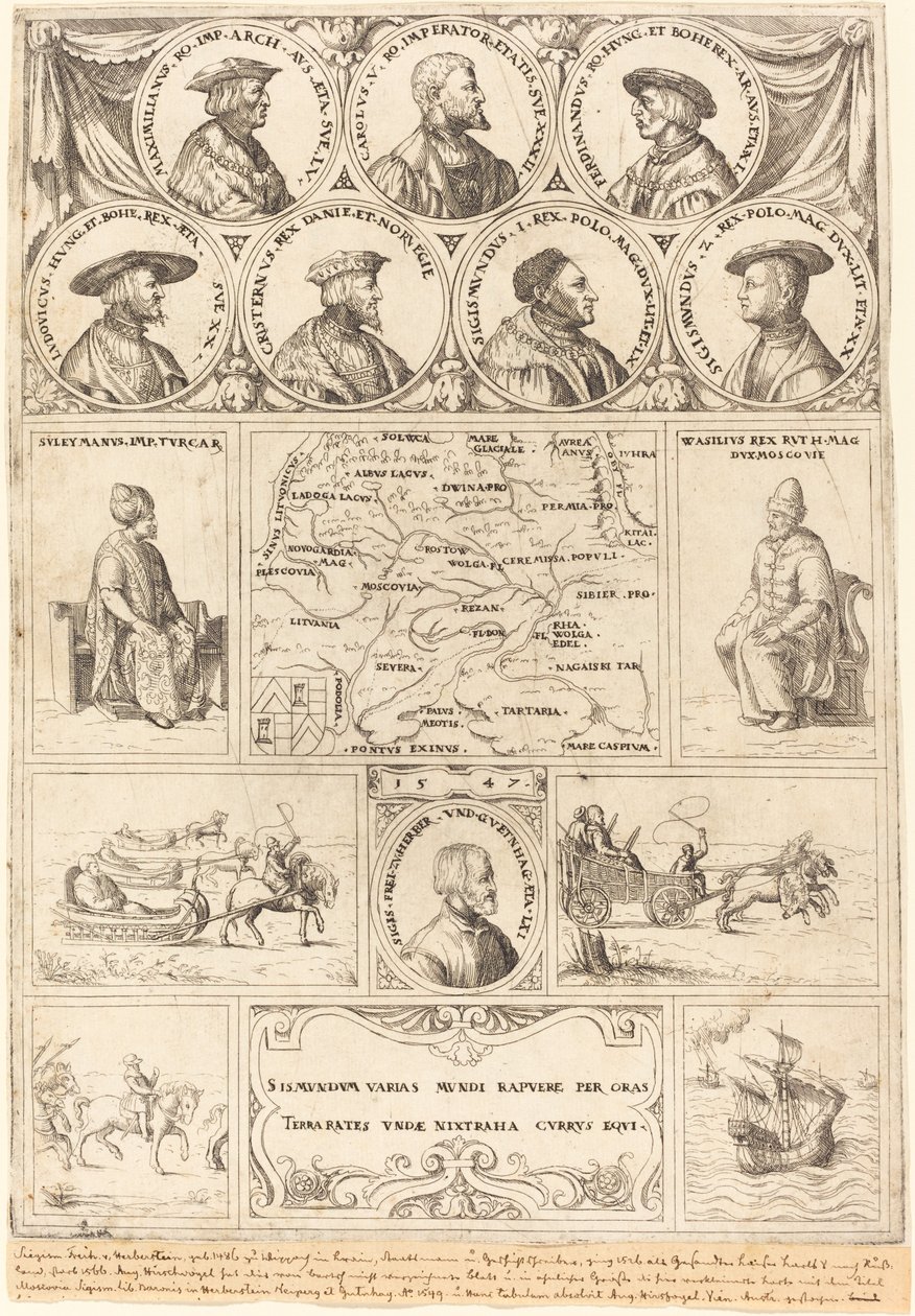 Sigismund von Herberstein, 1548 von Augustin Hirschvogel