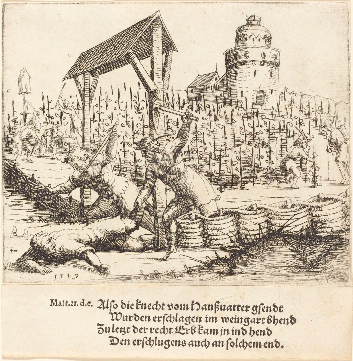 Das Gleichnis von den bösen Weingärtnern von Augustin Hirschvogel