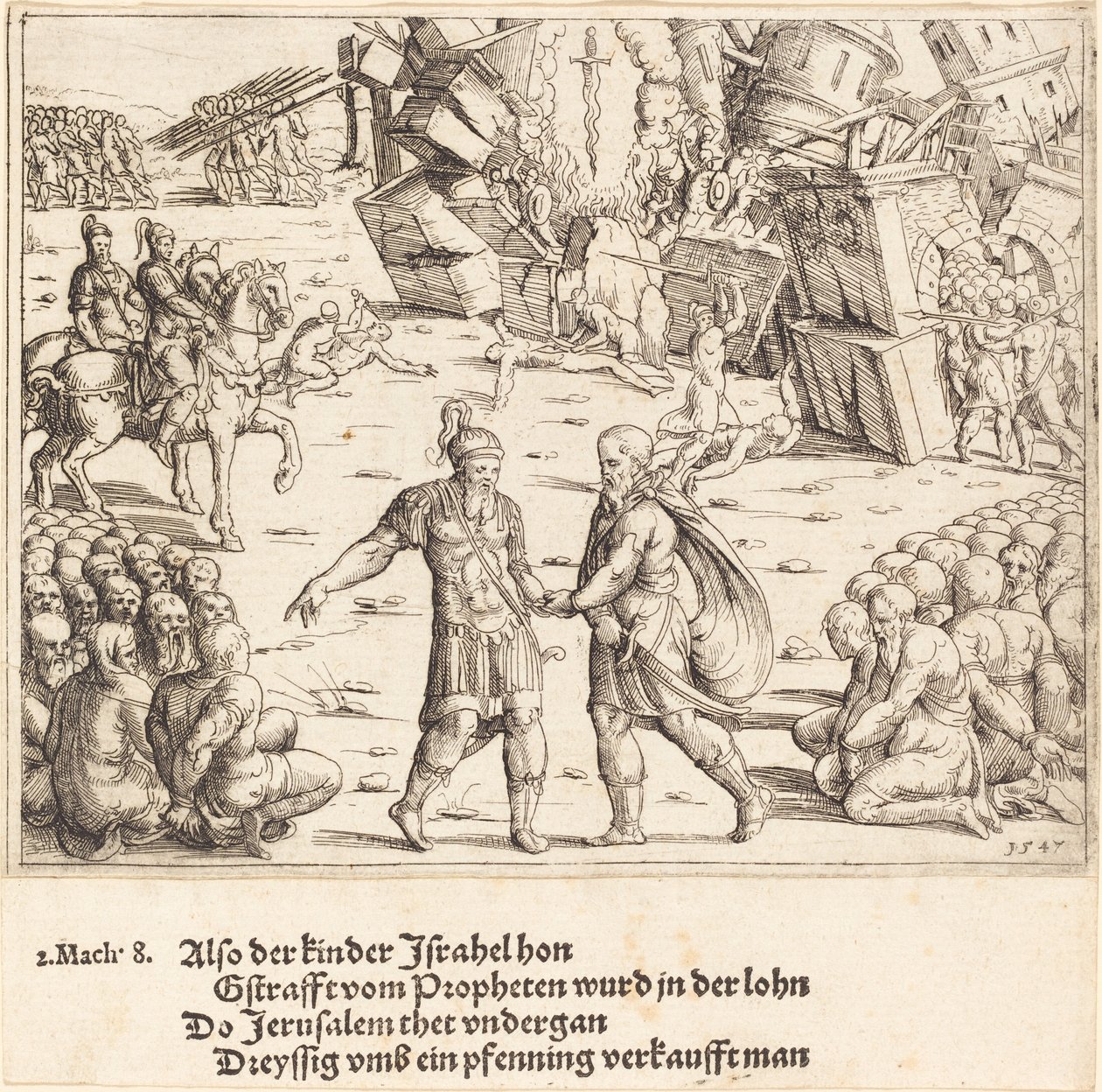 Der Sieg des Judas Makkabäus über Niccanor von Augustin Hirschvogel