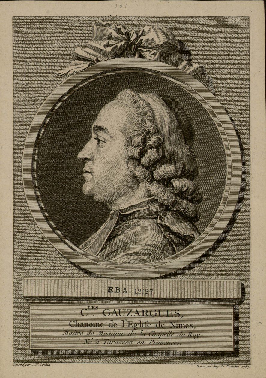 Porträt von Charles Gauzargues 1725-1799, 1767 von Augustin Saint Aubin de