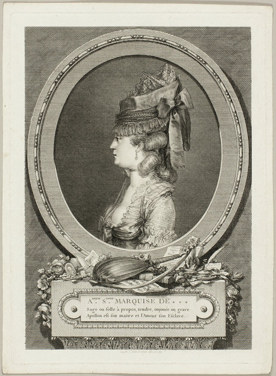 Adrienne-Sophie, Marquise von *** von Augustin de Saint Aubin
