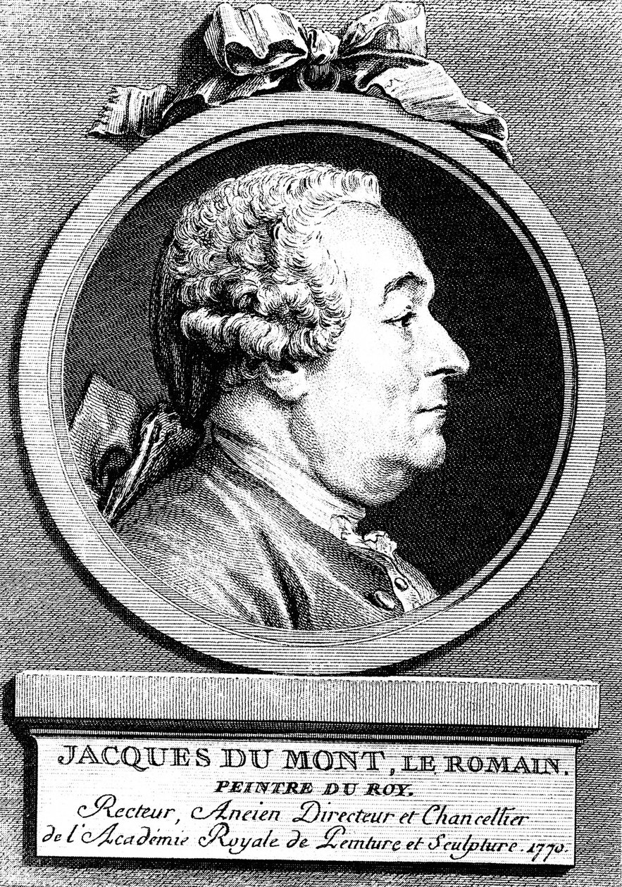 Jacques Dumont, französischer Künstler, 1770 von Augustin de Saint Aubin