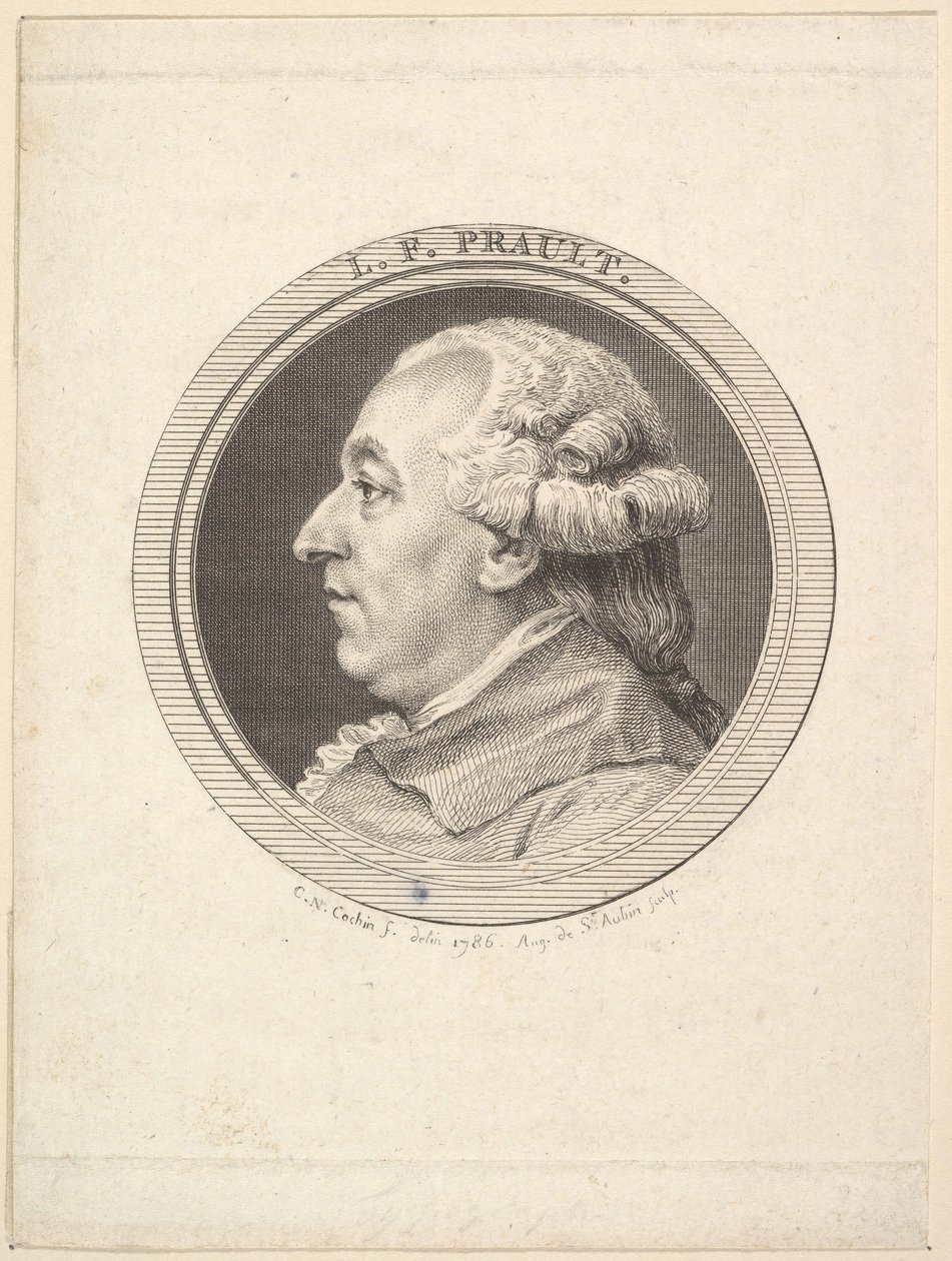 Porträt von L. F. Prault, 1787 von Augustin de Saint Aubin