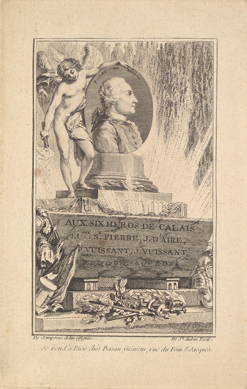 Porträt von Pierre Laurent de Belloy, ca. 1765 von Augustin de Saint Aubin