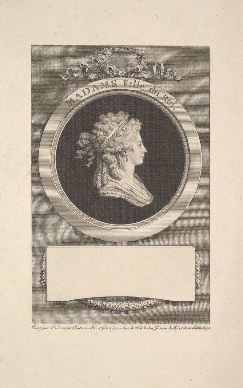 Porträt Ihrer Königlichen Hoheit Madame, Herzogin von Angoulême, Tochter von Ludwig XVI, 1791 von Augustin de Saint Aubin