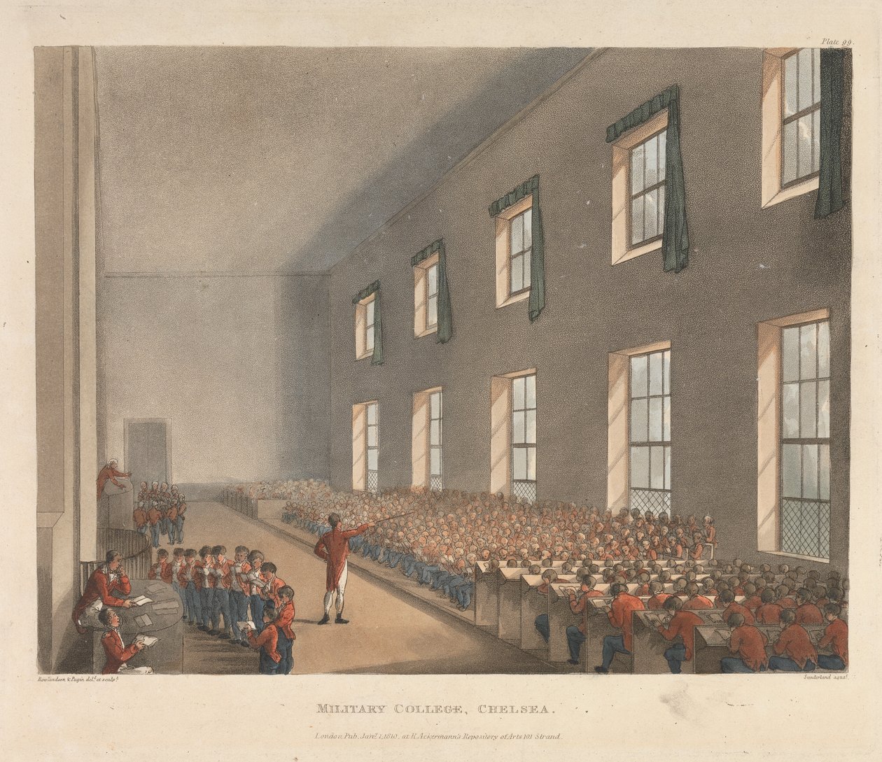 Militärakademie, Chelsea von Augustus Charles Pugin