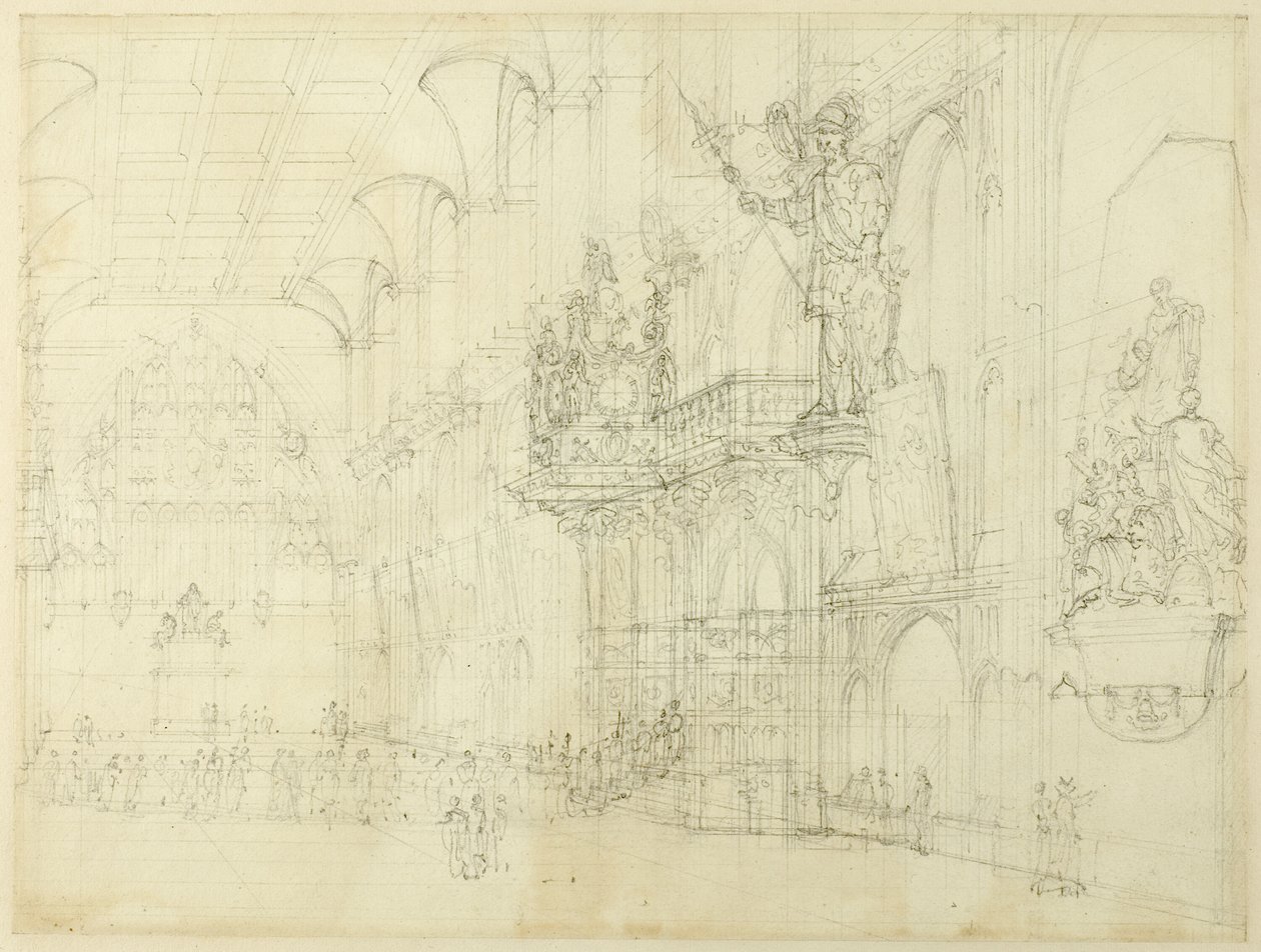Studie für Guild Hall, aus Microcosm of London von Augustus Charles Pugin