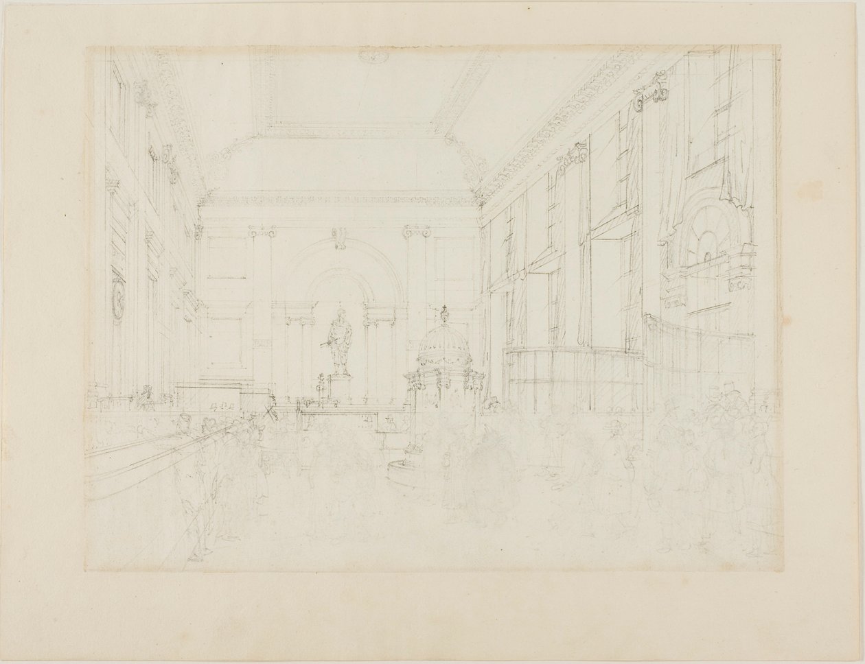 Studie für die Große Halle, Bank of England von Augustus Charles Pugin