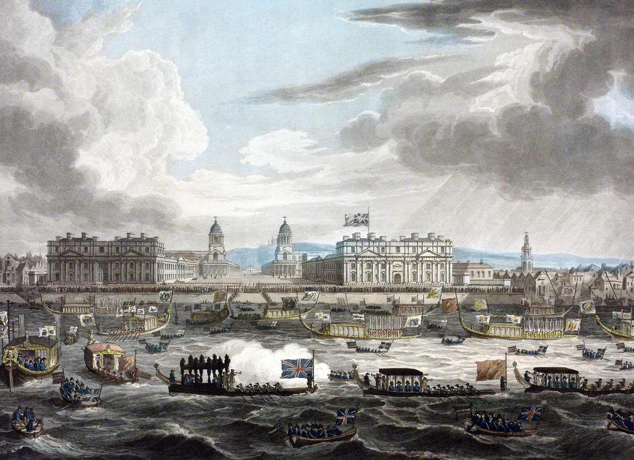 Der Trauerzug des verstorbenen Lord Viscount Horatio Nelson von Augustus Charles Pugin