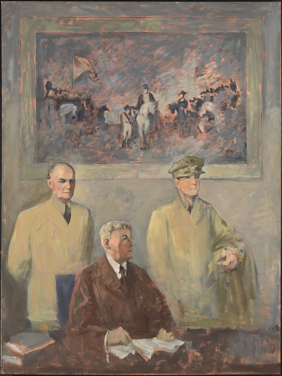 Das Oberkommando - Linkes Panel, 1947-1949 von Augustus Vincent Tack