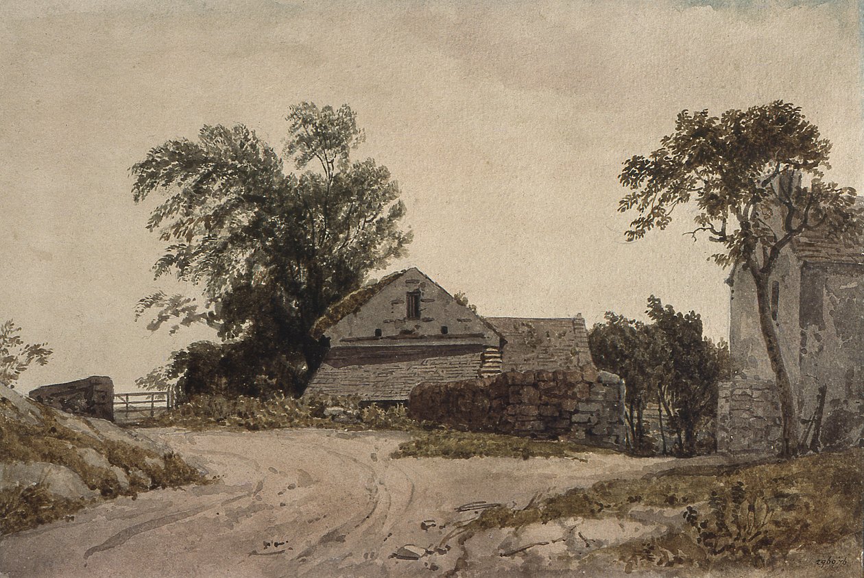 Häuser am Straßenrand von Augustus Wall Callcott