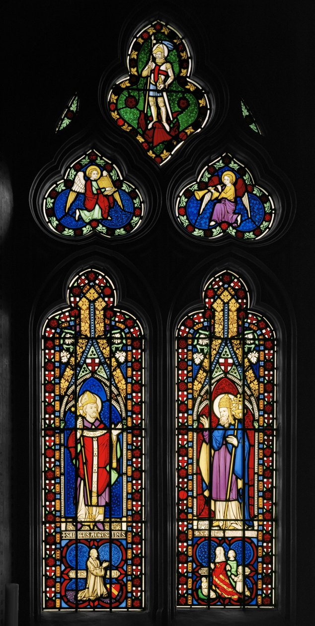 Heiliger Augustinus und Heiliger Gregor, Ostfenster der Kapelle von Augustus Welby Northmore Pugin