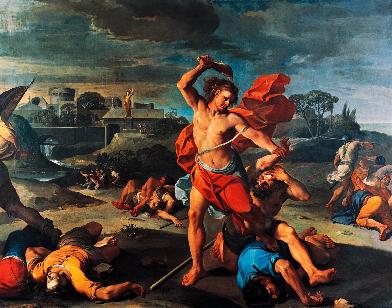 Samson erschlägt Philister von Aureliano Milani