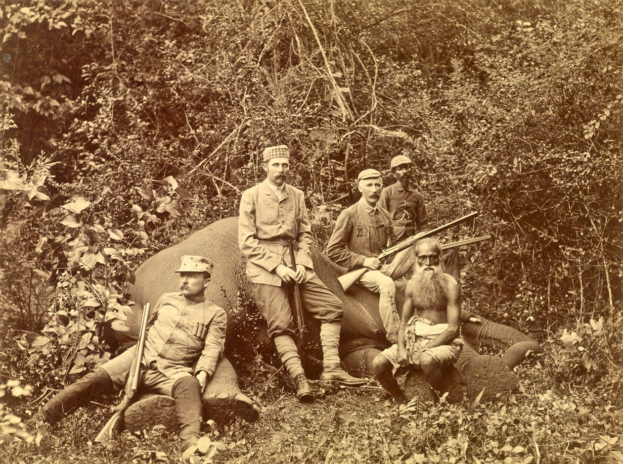 Erzherzog Franz Ferdinand nach der Jagd, Sri Lanka ca. 1892 von Austrian School