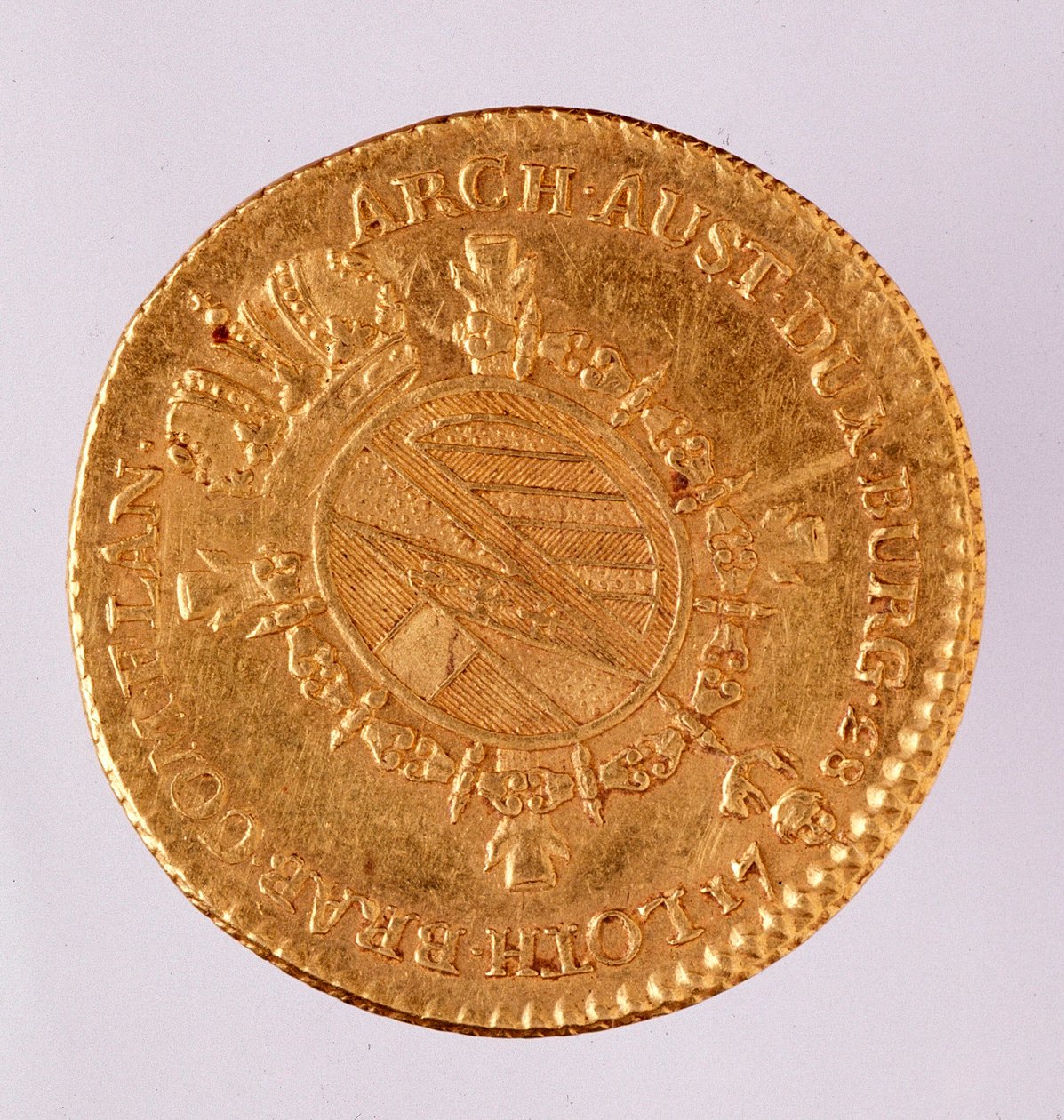 Österreichischer goldener Dublone von Kaiser Joseph II. (1740-1790) 1783, Neapel, Archäologisches Museum von Austrian School