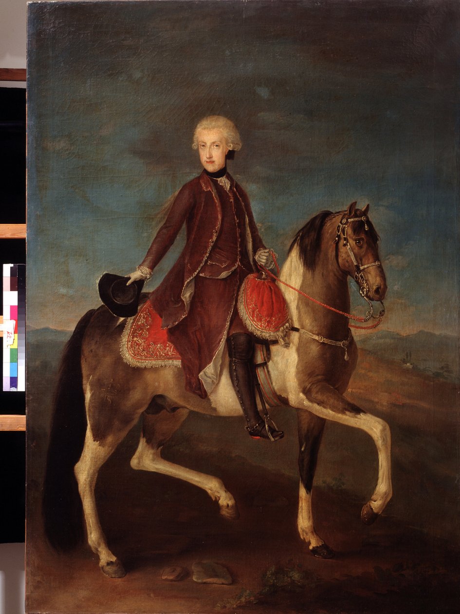 Reiterporträt der Kaiserin Maria Theresia von Habsburg von Austrian School