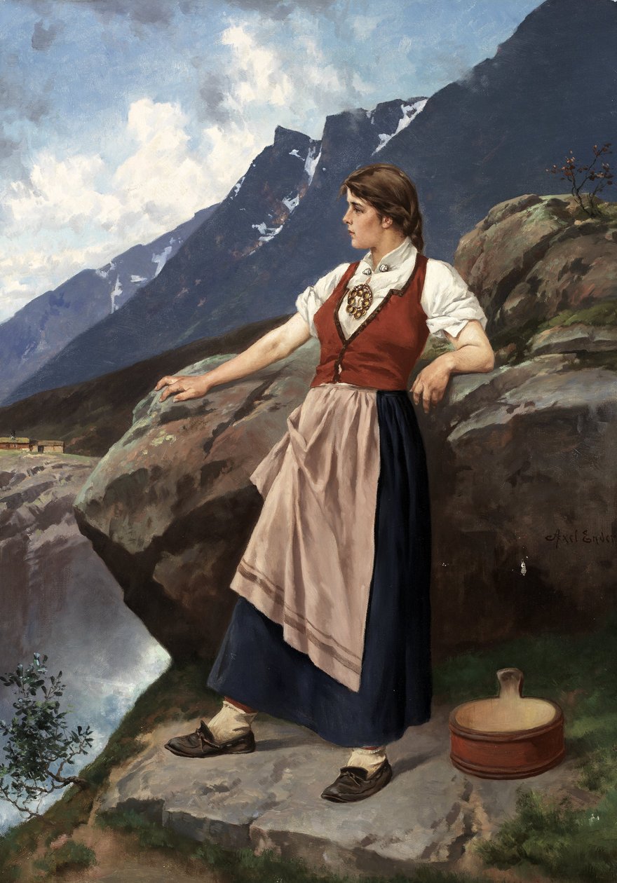 Frau am Aussichtspunkt von Axel Ender