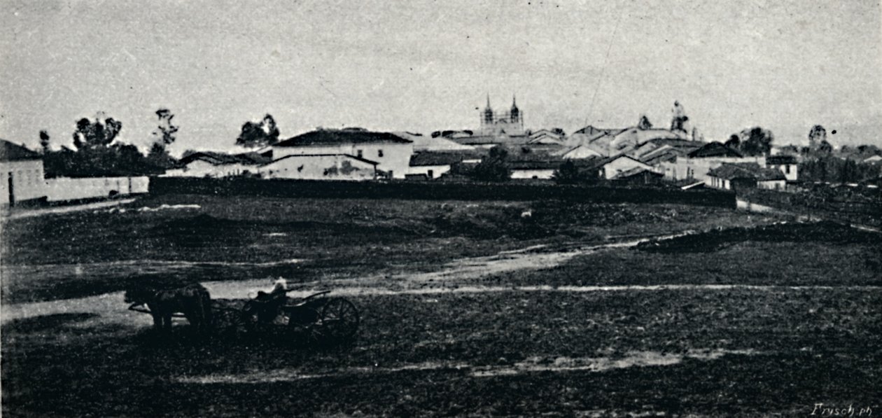 Stadt Jundiahy, 1895 von Axel Frick: hochwertiger Kunstdruck