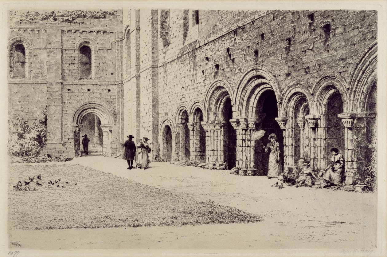 Der Kreuzgang, Kirkstall Abbey von Axel Haig