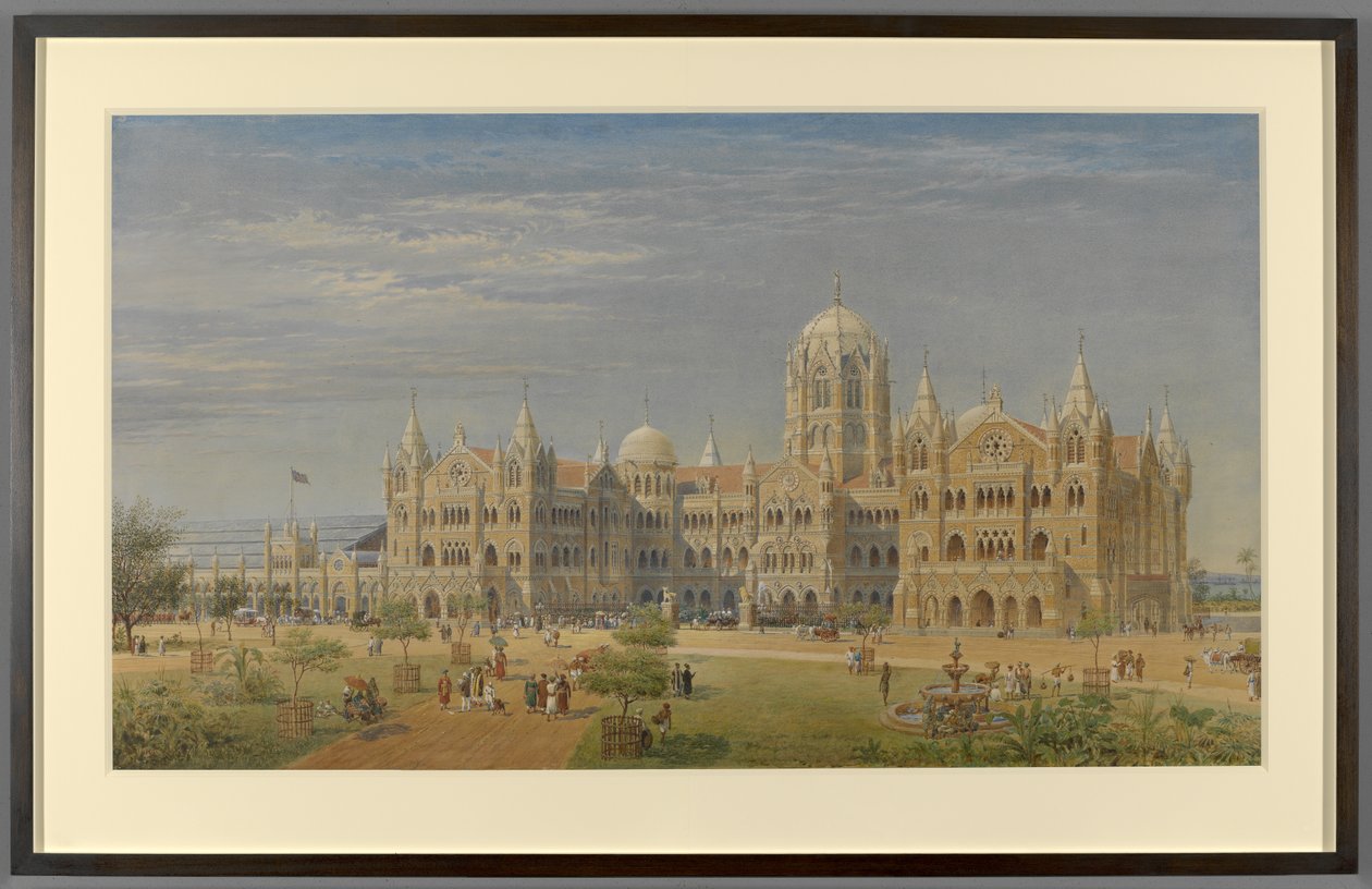 Der Große Indische Halbinselbahn-Terminus und Verwaltungsbüros, Bombay, später als Victoria Railway Terminus bezeichnet von Axel Haig