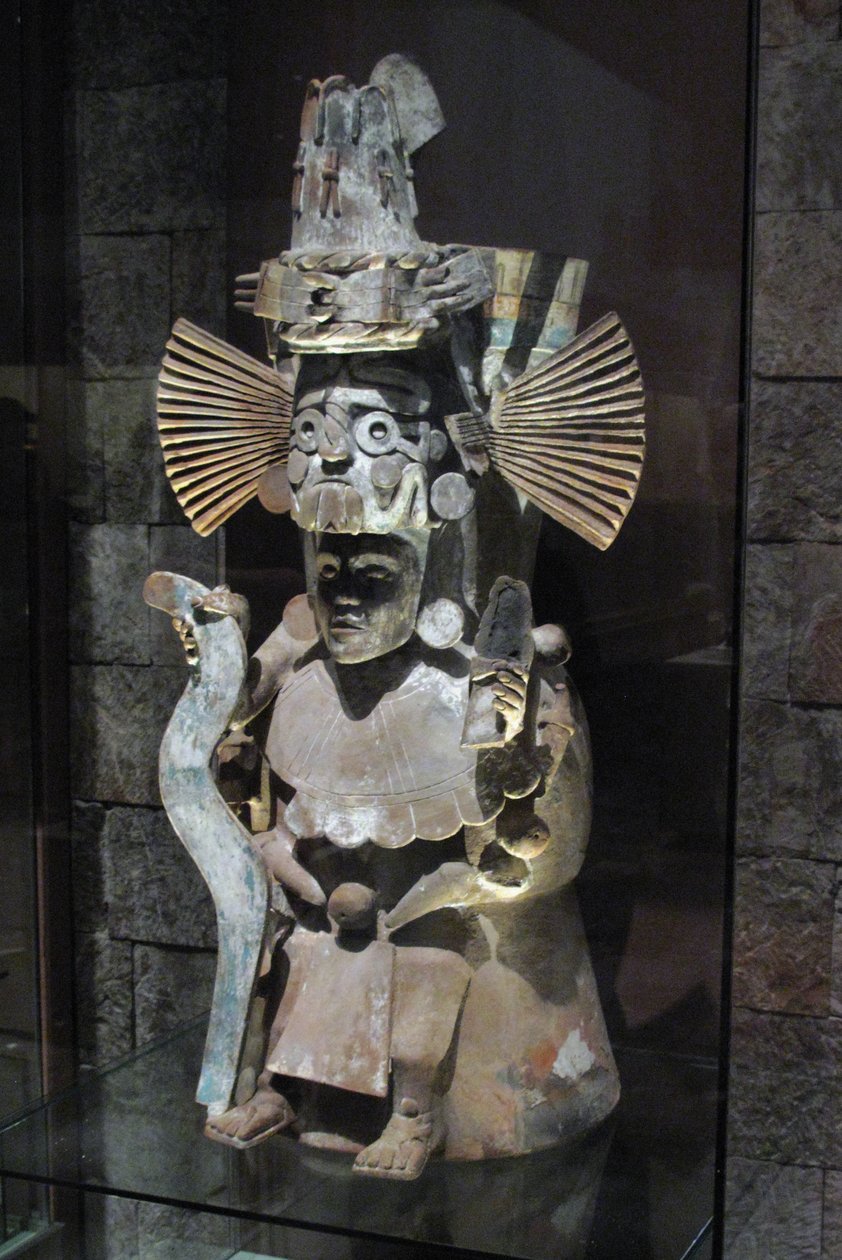 Weihrauchbrenner in Form des Gottes Tlaloc, Tlahuac, Spätpostklassische Periode, ca. 1500 von Aztec