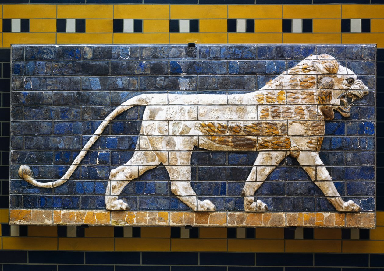Ein Löwe (Detail) von Babylonian