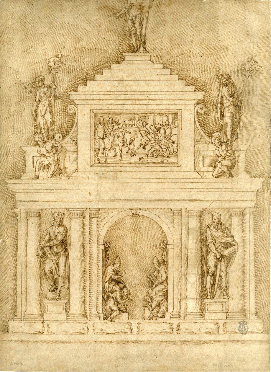 Projekt für die Gräber von Leo X und Clemens VII von Baccio Bandinelli