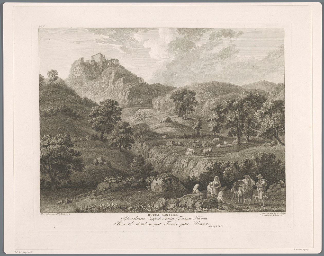 Blick auf Roccagiovine von Balthasar Anton Dunker