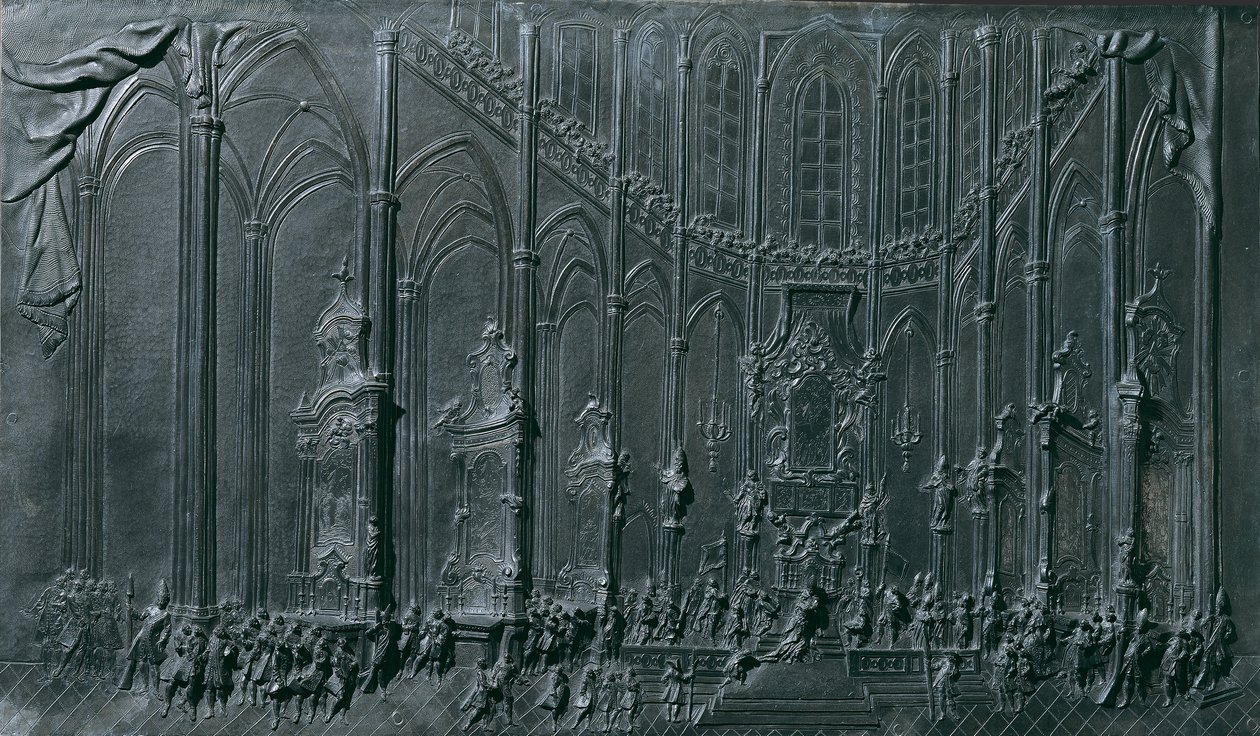 Die Krönung Maria Theresias im Dom zu Prag zum "König" von Böhmen am 12. Mai 1743 von Balthasar Ferdinand Moll