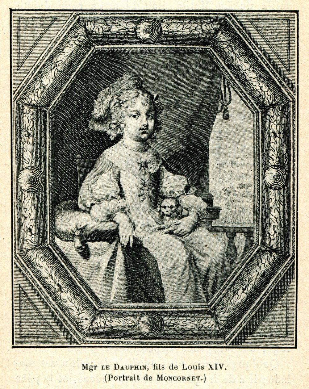 Cabanès, Erziehung der Prinzen005 Mgr. der Dauphin, Sohn von Ludwig XIV von Balthasar Moncornet