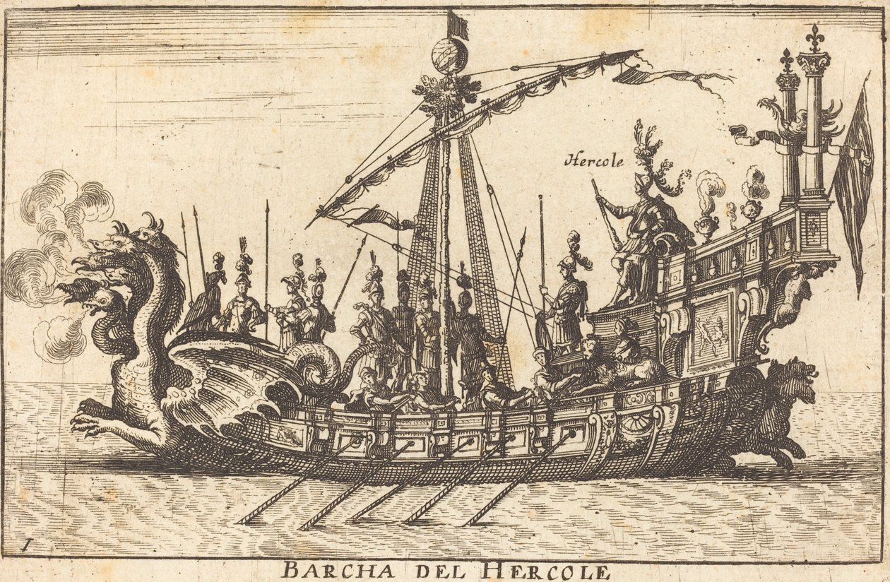 Barcha del Hercole von Balthasar Moncornet after Remigio Cantagallina