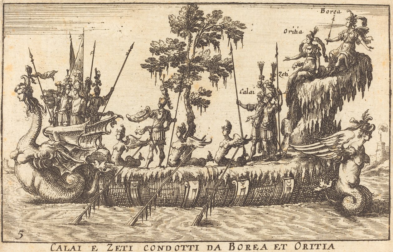 Calai und Zeti von Borea und Oritia geführt von Balthasar Moncornet after Remigio Cantagallina