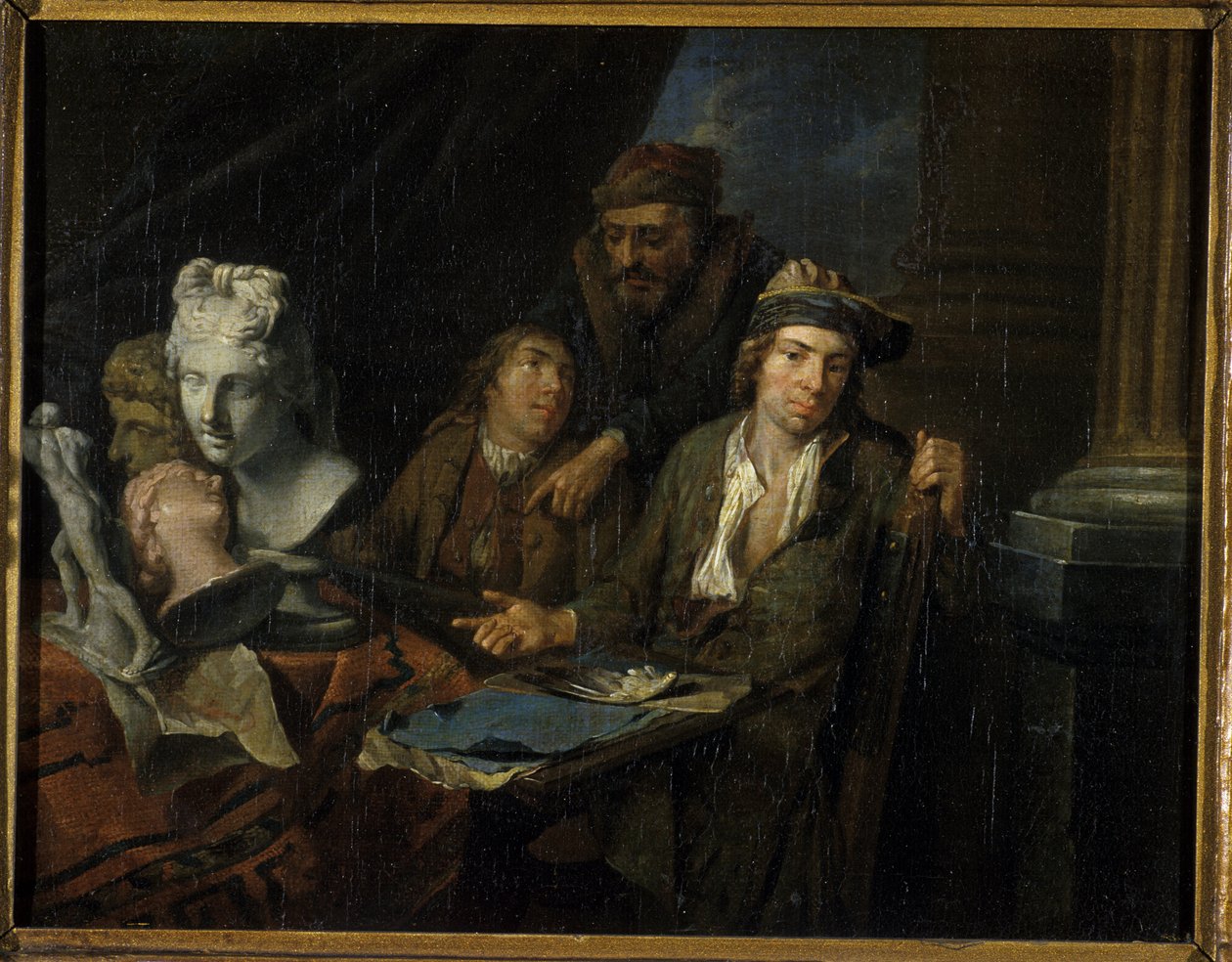 Atelier des Künstlers, 1703 von Balthasar van den Bossche
