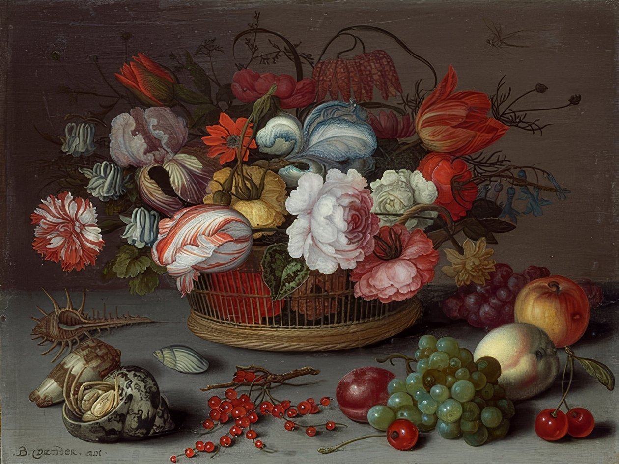 Korb mit Blumen von Balthasar van der Ast