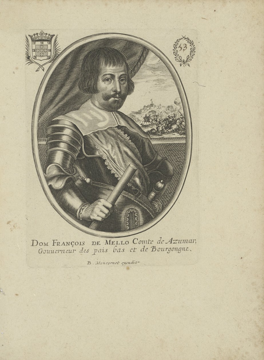 Francisco Manuel de Mello 1608-1666, um 1640-1650 von Balthazar Moncornet