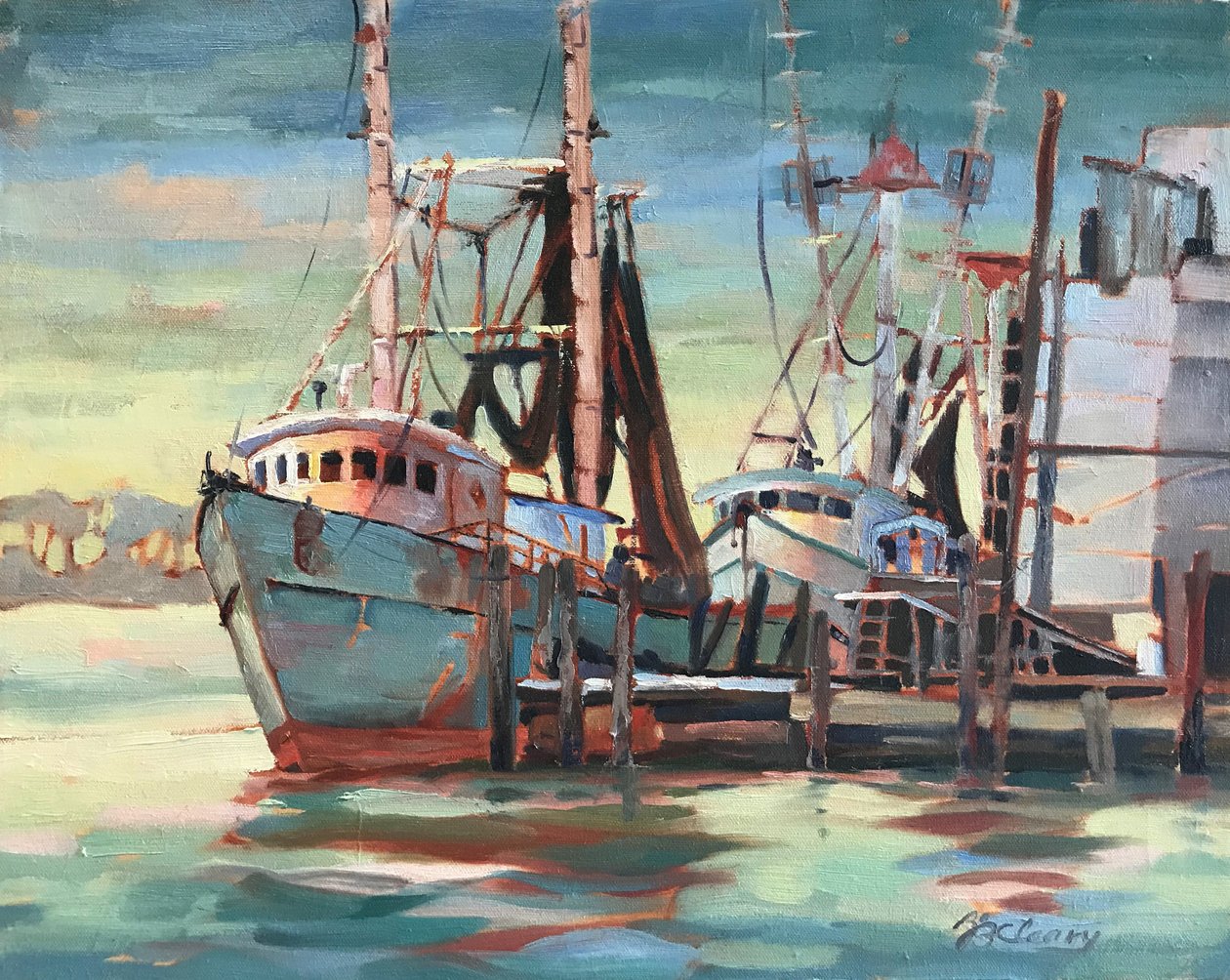 Biloxi Fischereiflotte Gulfport Mississippi von Barbara Cleary